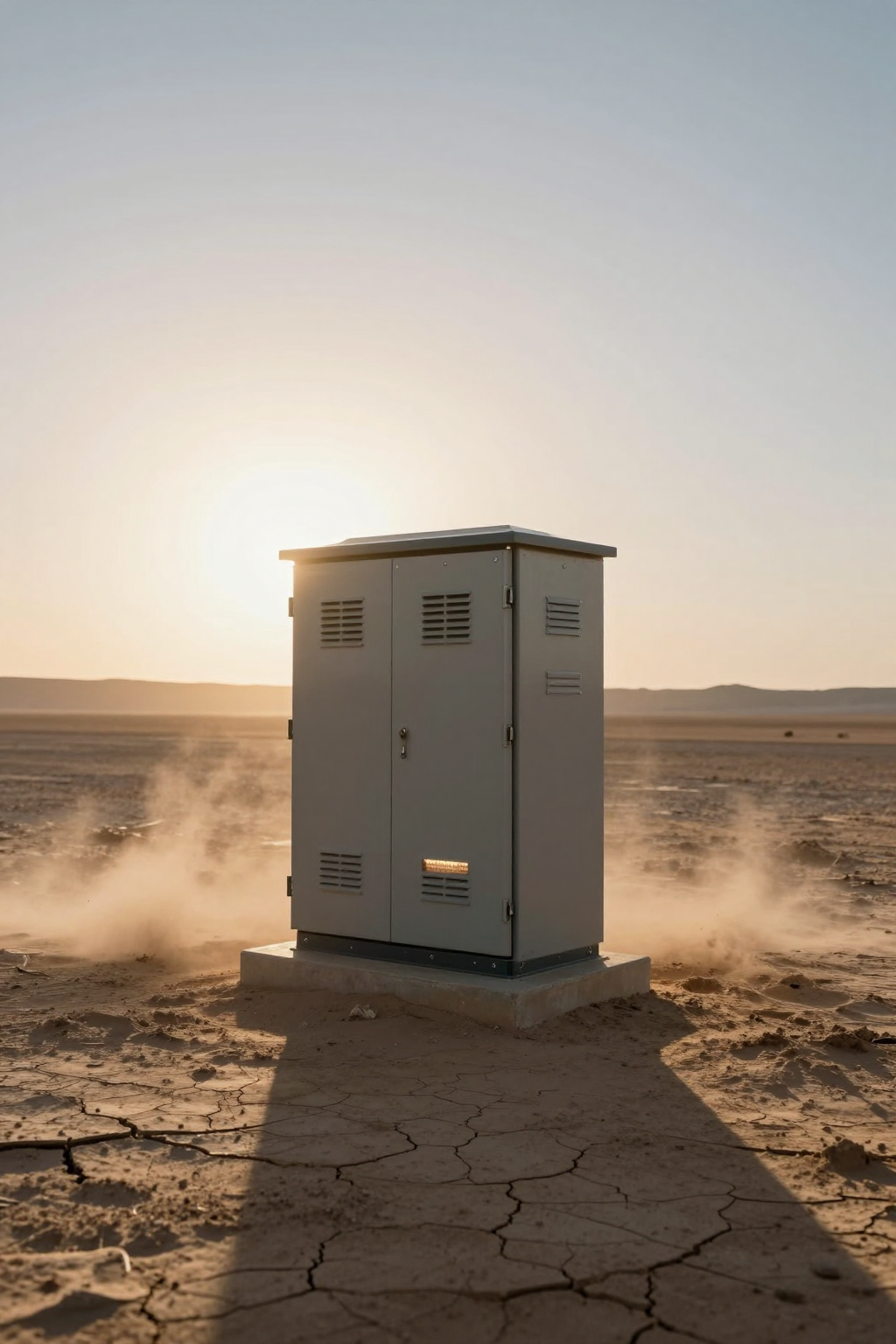 Infrared image showing thermal stratification in a battery cabinet