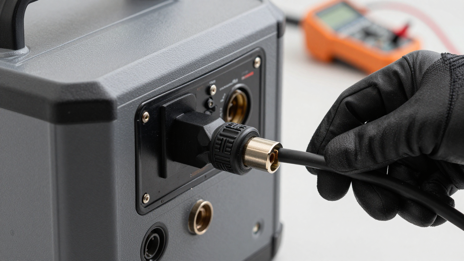 Battery powered AC unit setup in living room