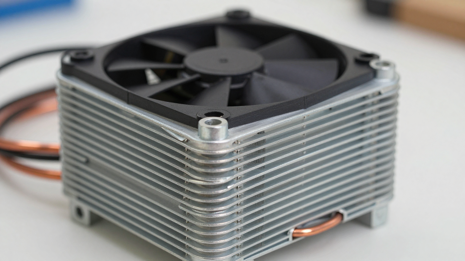 An engineer reviewing the power consumption data from a battery-powered cooling system on a laptop.