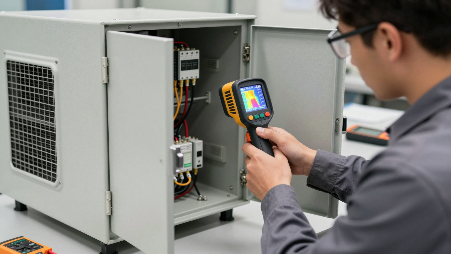Diagram showing the difference between open-loop and closed-loop enclosure cooling airflow.