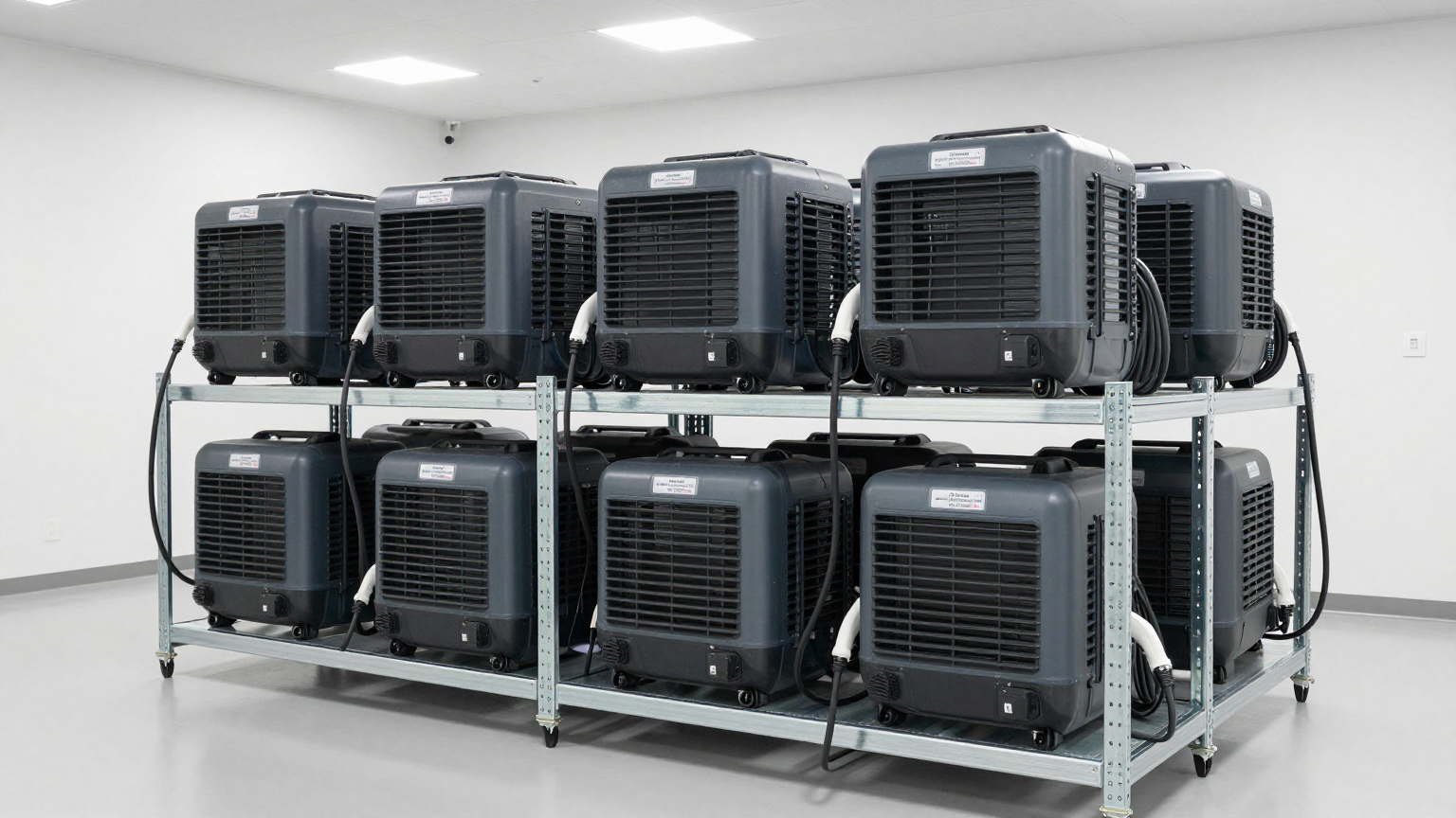Safety manager inspecting the fit of a cooling vest on a worker