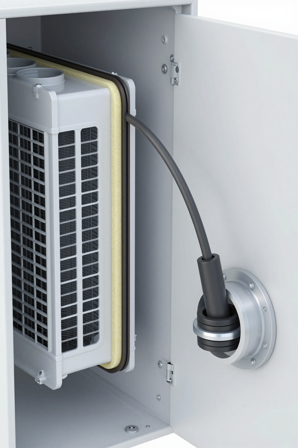 Micro DC Aircon internal airflow path and short cycling prevention