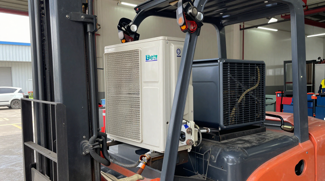 Comparison of cooling approaches for forklift operator compartments