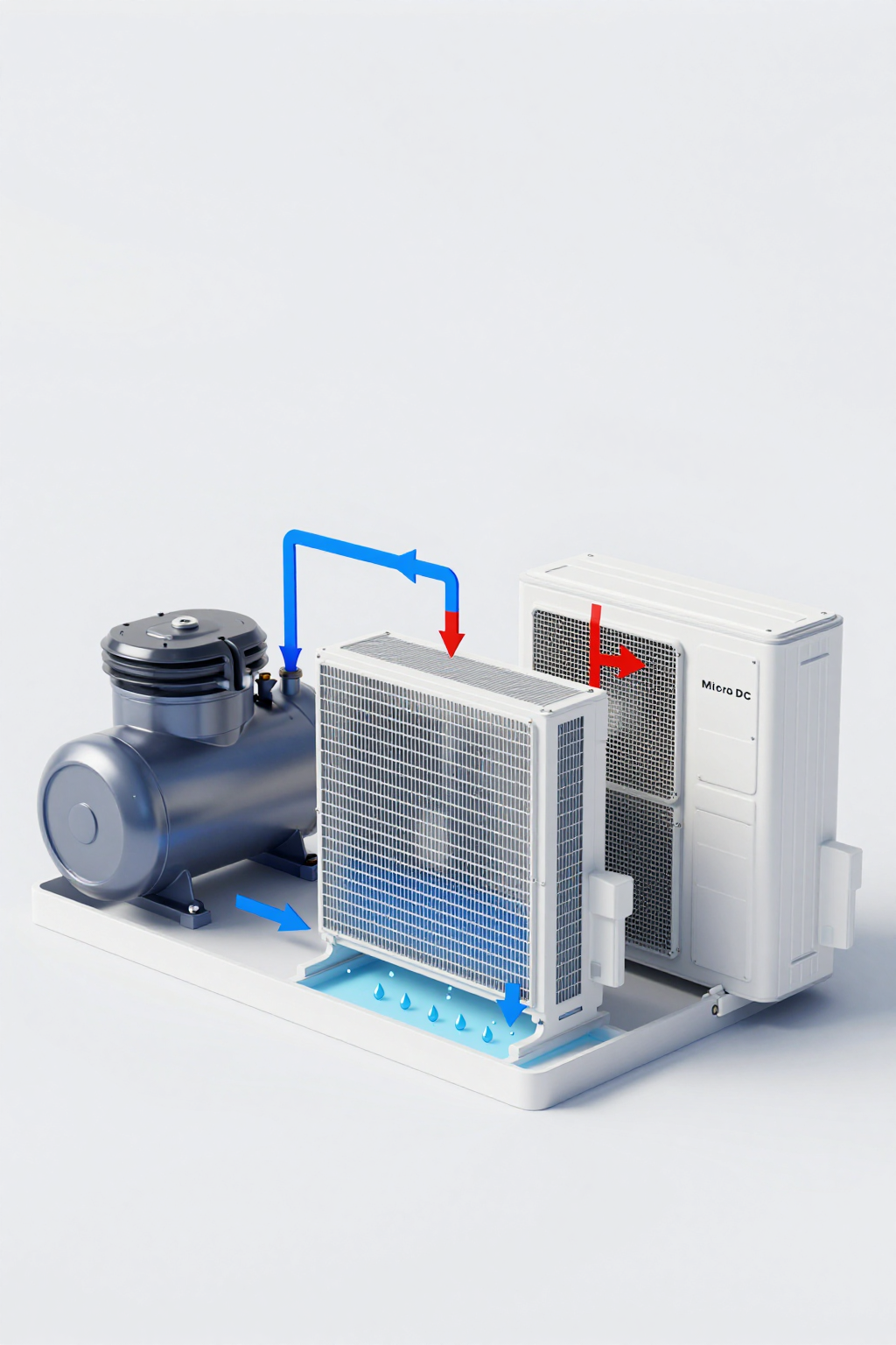 internal view of sealed cabinet with condensation damage