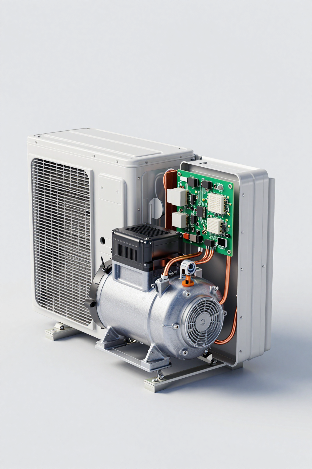 Diagram showing airflow paths in a sealed enclosure with micro ac for remote outdoor cabinet