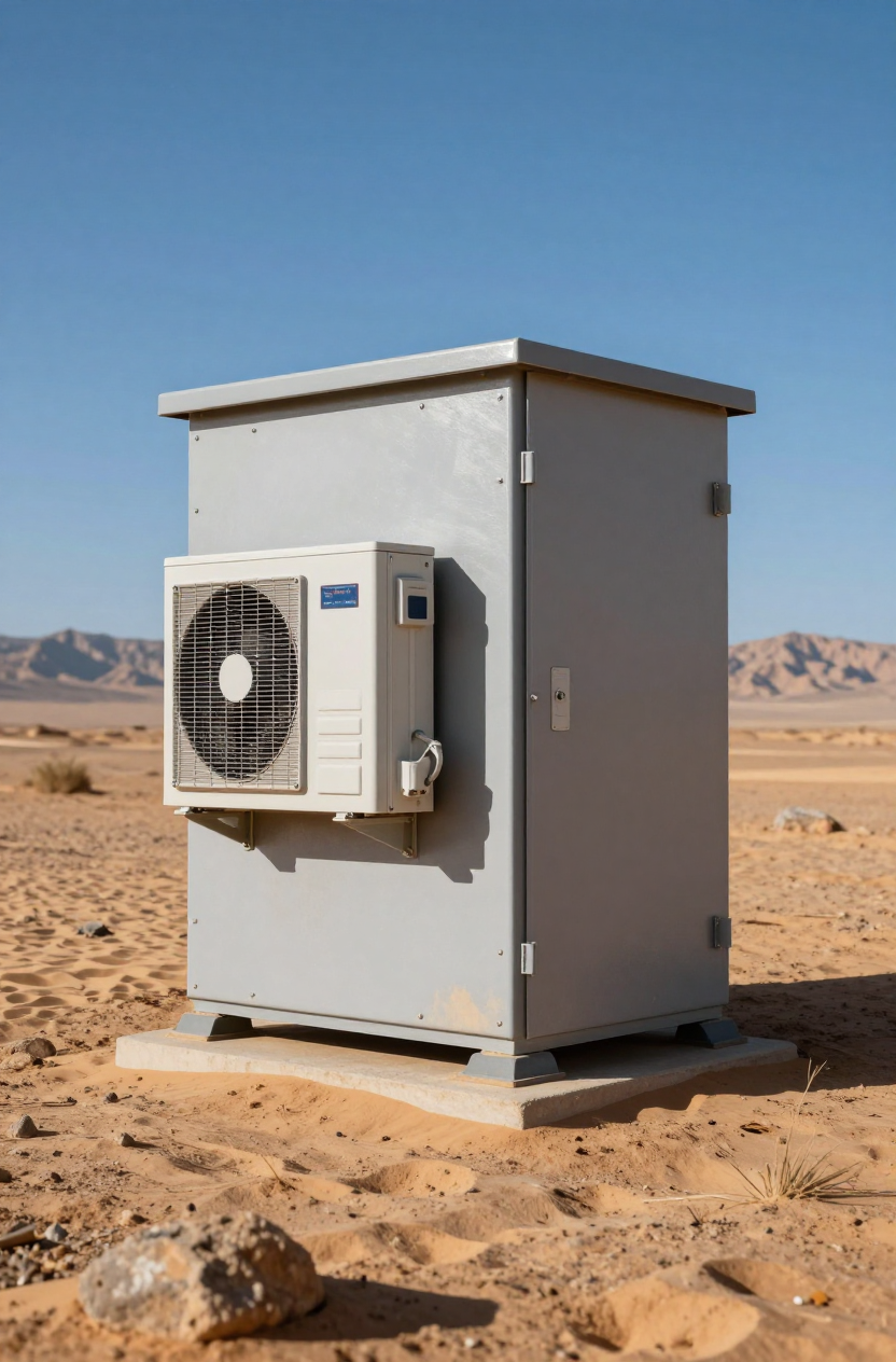 Internal view of micro dc aircon components