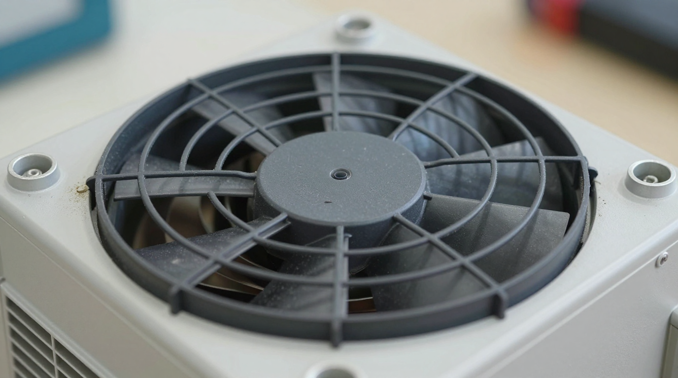 An engineer performing a thermal validation test on a traffic signal cabinet with an integrated micro dc air conditioner.