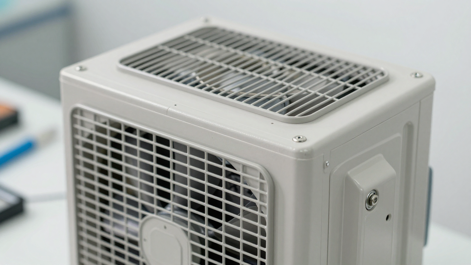 Diagram of closed-loop airflow in a sealed enclosure using a quiet micro dc cabinet air conditioner.