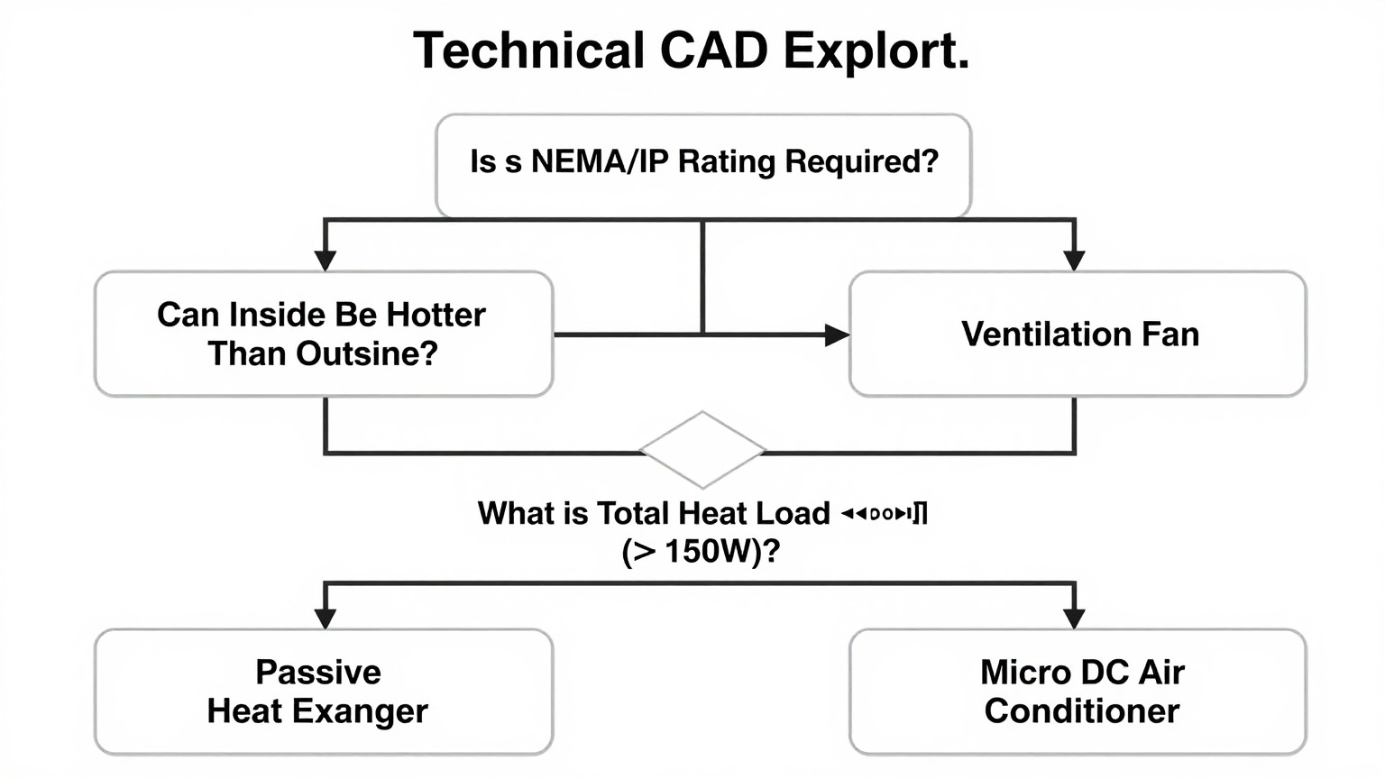 Diagram showing the closed-loop airflow of a micro dc air conditioner in a sealed outdoor enclosure.