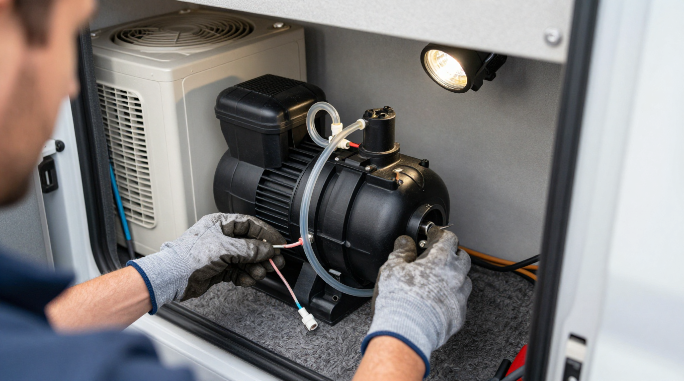 Installation of a 12V condensate pump for upward drainage