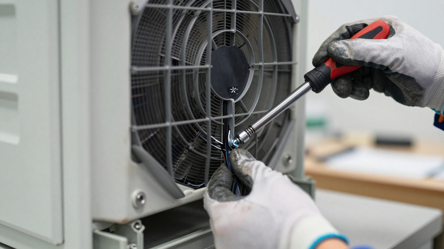 Diagram showing closed-loop airflow for power electronics cabinet cooling, with separate internal and external air paths.