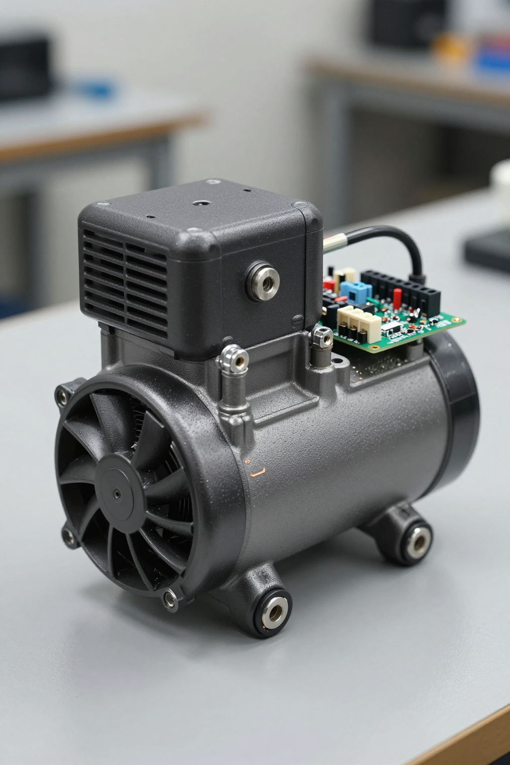 An engineer reviewing thermal imaging of a battery pack, showing hot spots.