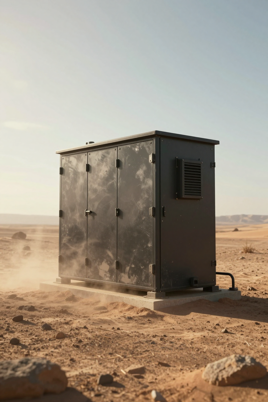 Arctic-tek Micro DC Aircon unit showing compact dimensions