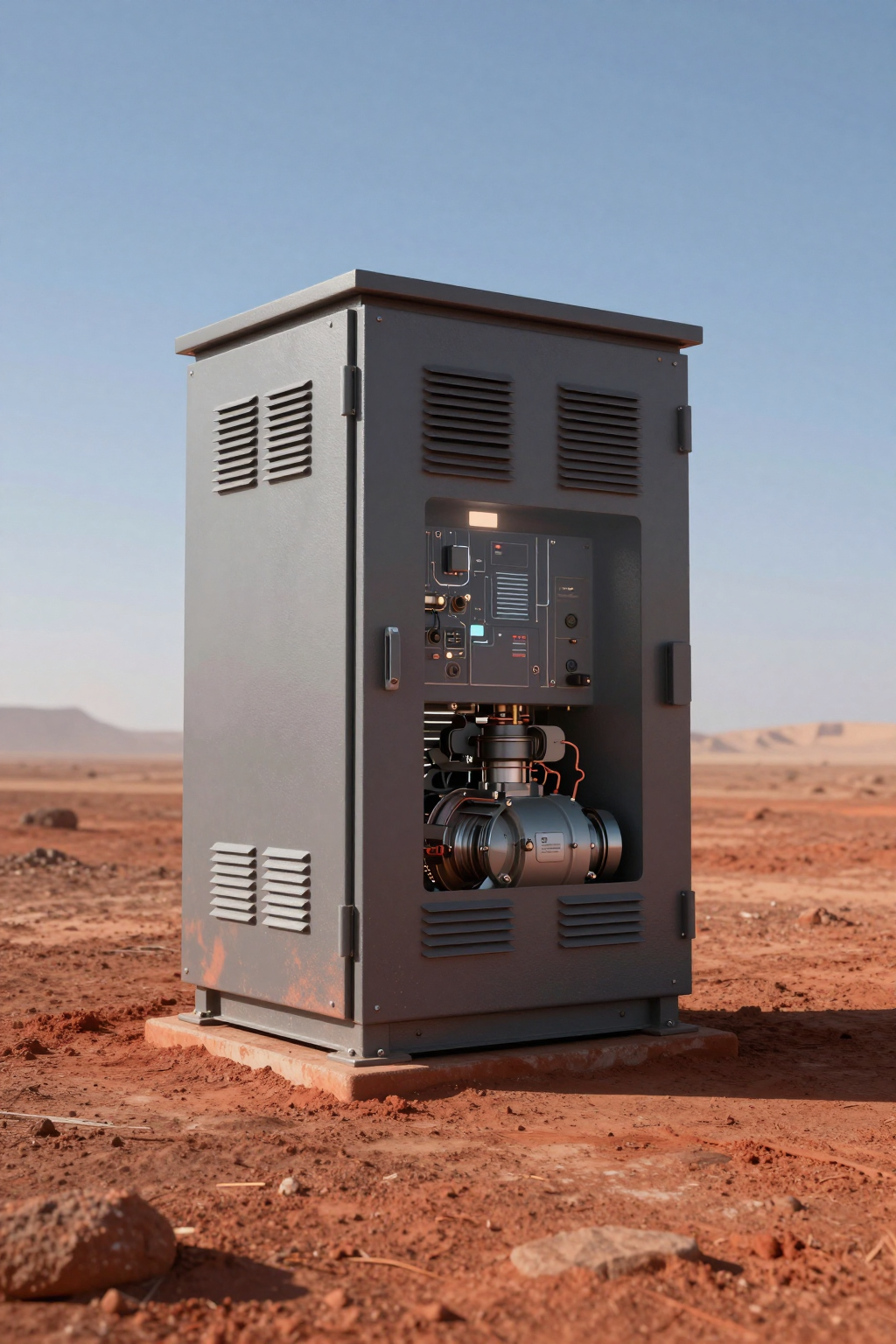 Internal view of a variable speed dc compressor showing BLDC motor and rotary mechanism